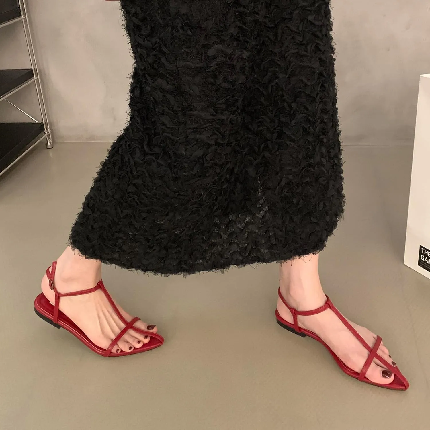 N.N.G Women Flat Sandals Dressy Srtappy Slingback Mules Cute Evening Vegan Leather Gladiator Designer Pretty Casual Pointed Open Toe