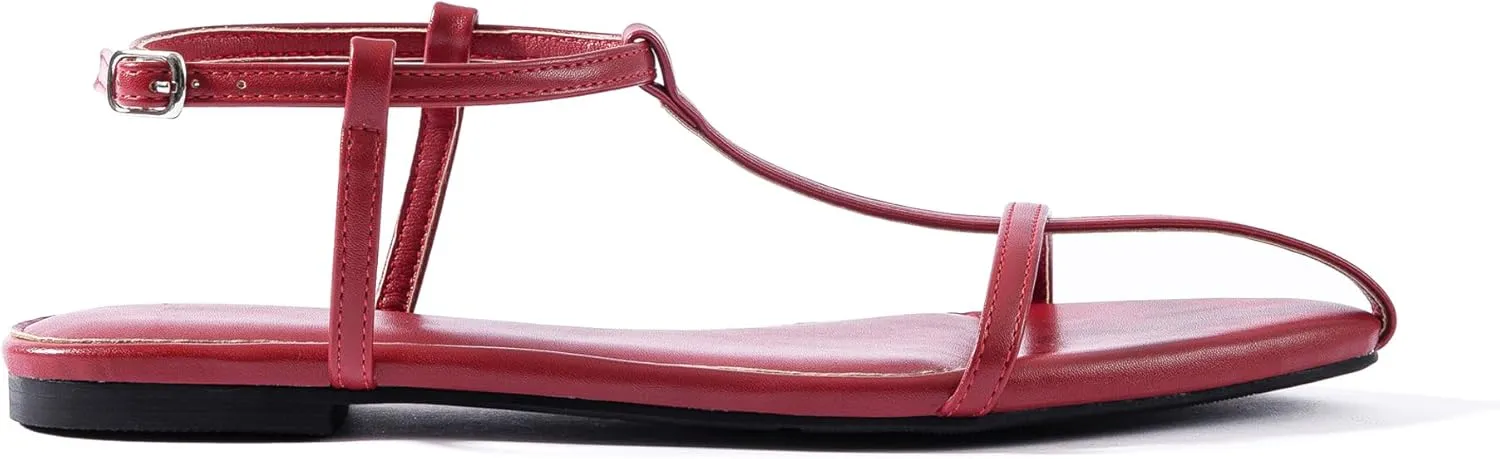 N.N.G Women Flat Sandals Dressy Srtappy Slingback Mules Cute Evening Vegan Leather Gladiator Designer Pretty Casual Pointed Open Toe