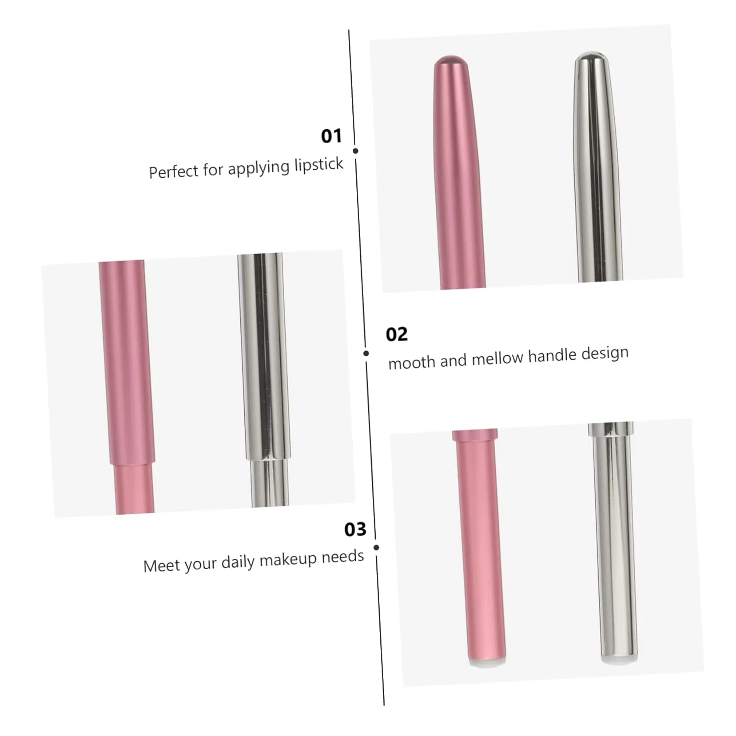 NOLITOY 3sets Acrylic Makeup Brush Set for Beginners 5-piece Girls Makeup Brushes Eye Cosmetic Accessory for Girls 2pcs*3