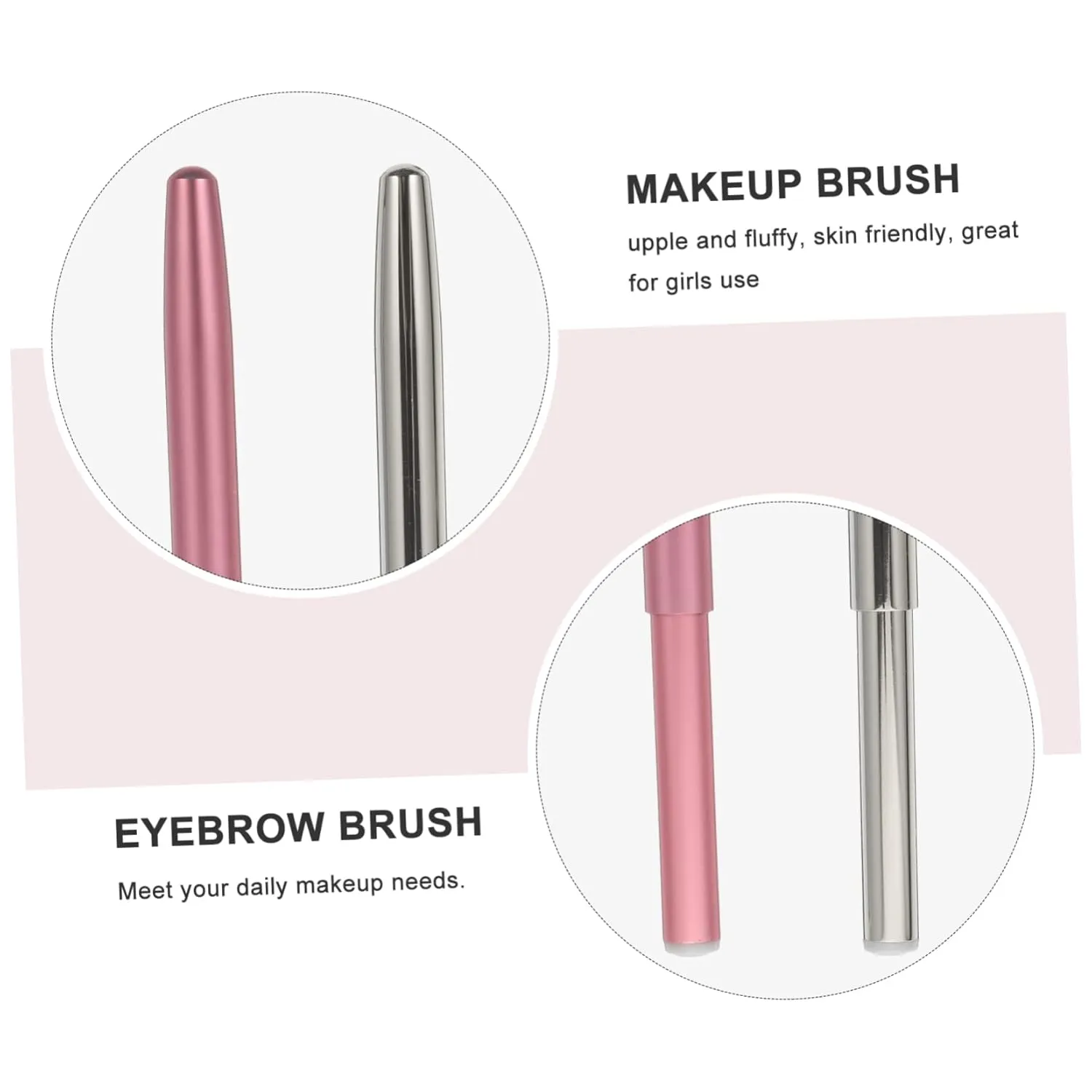 NOLITOY 3sets Acrylic Makeup Brush Set for Beginners 5-piece Girls Makeup Brushes Eye Cosmetic Accessory for Girls 2pcs*3