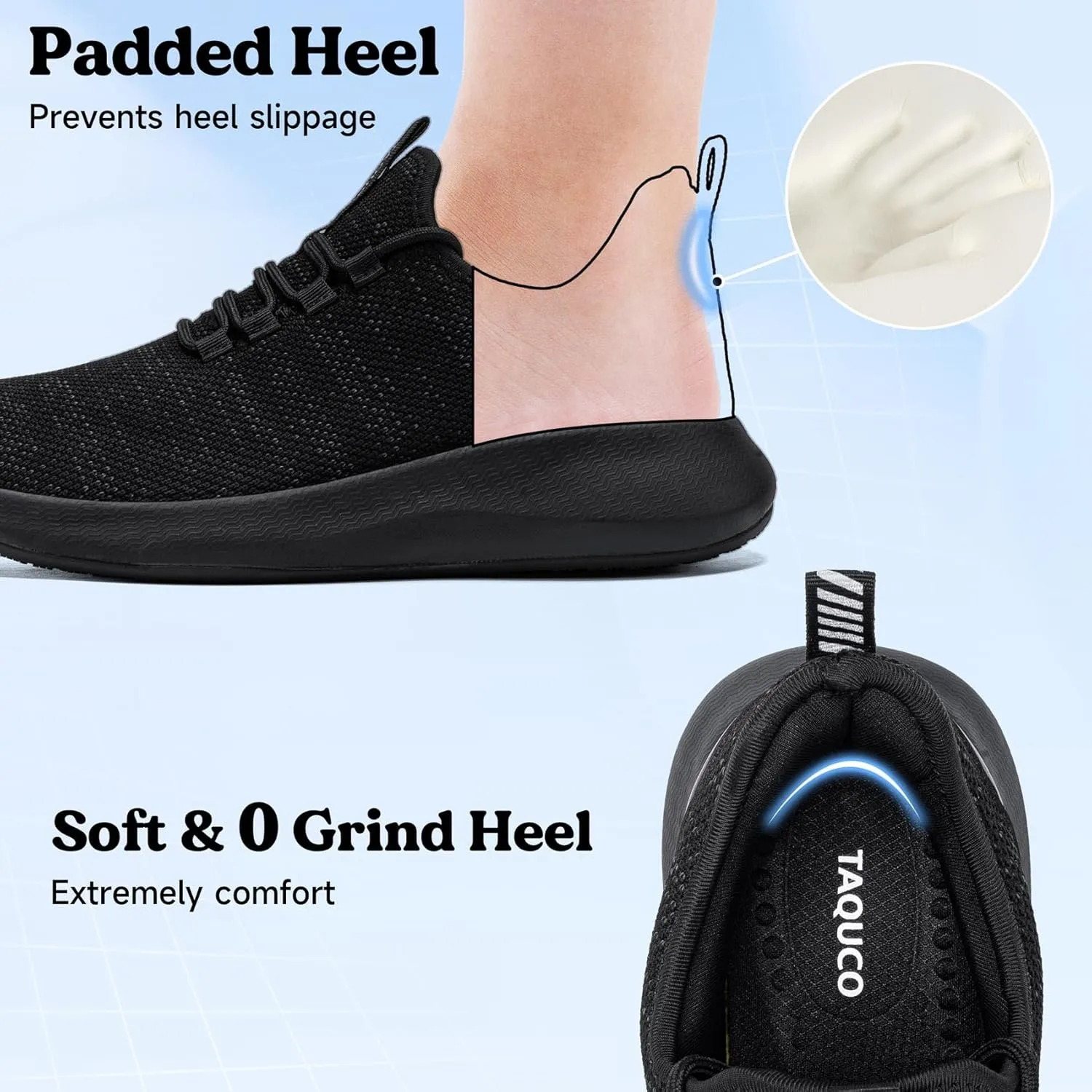 Non Slip Work Shoes for Men Slip On Sneakers Black Lightweight Slip Resistant Shoe Food Service Chef Kitchen Zapatos para Hombre de Trabajo, Charcoal Grey US 6.5-13