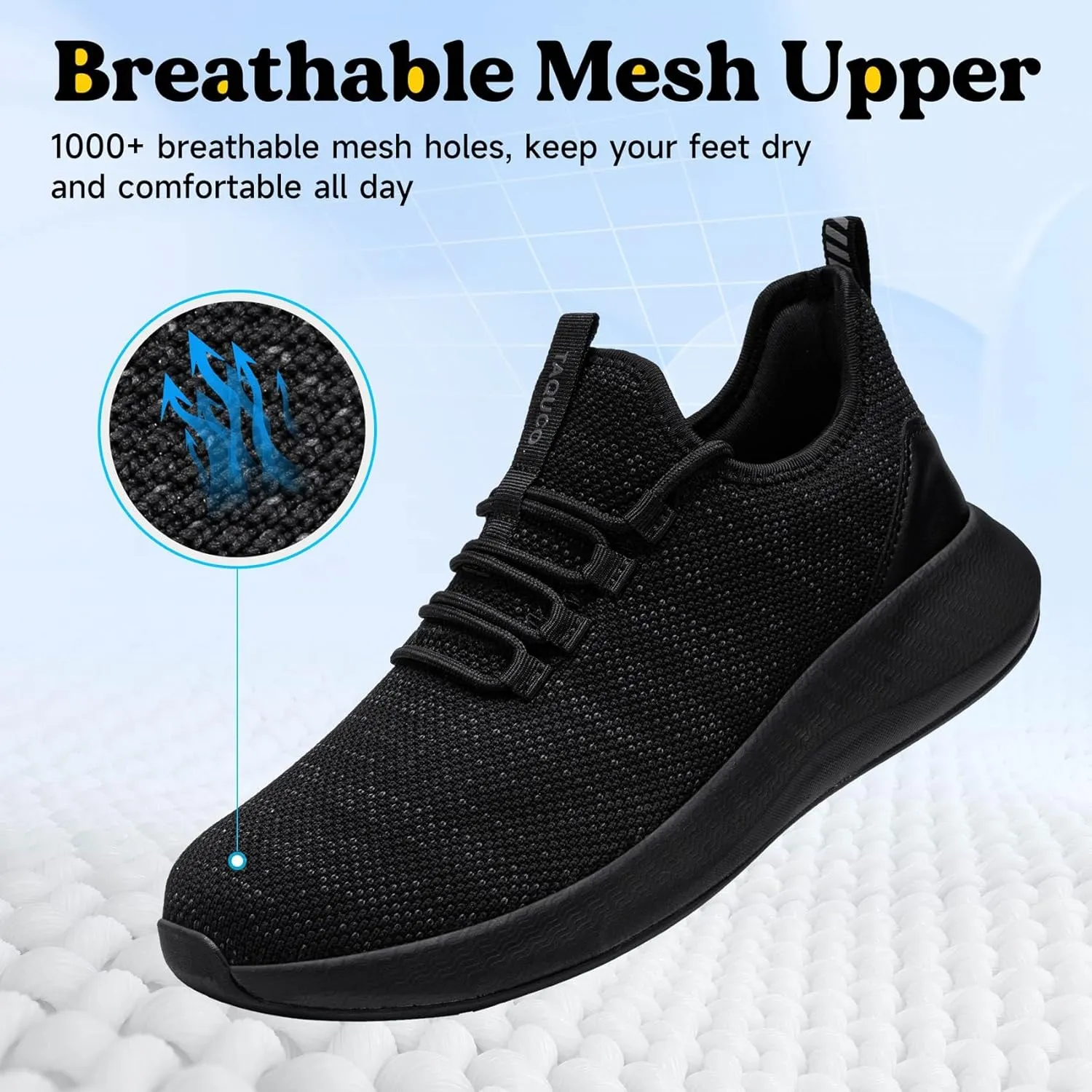 Non Slip Work Shoes for Men Slip On Sneakers Black Lightweight Slip Resistant Shoe Food Service Chef Kitchen Zapatos para Hombre de Trabajo, Charcoal Grey US 6.5-13