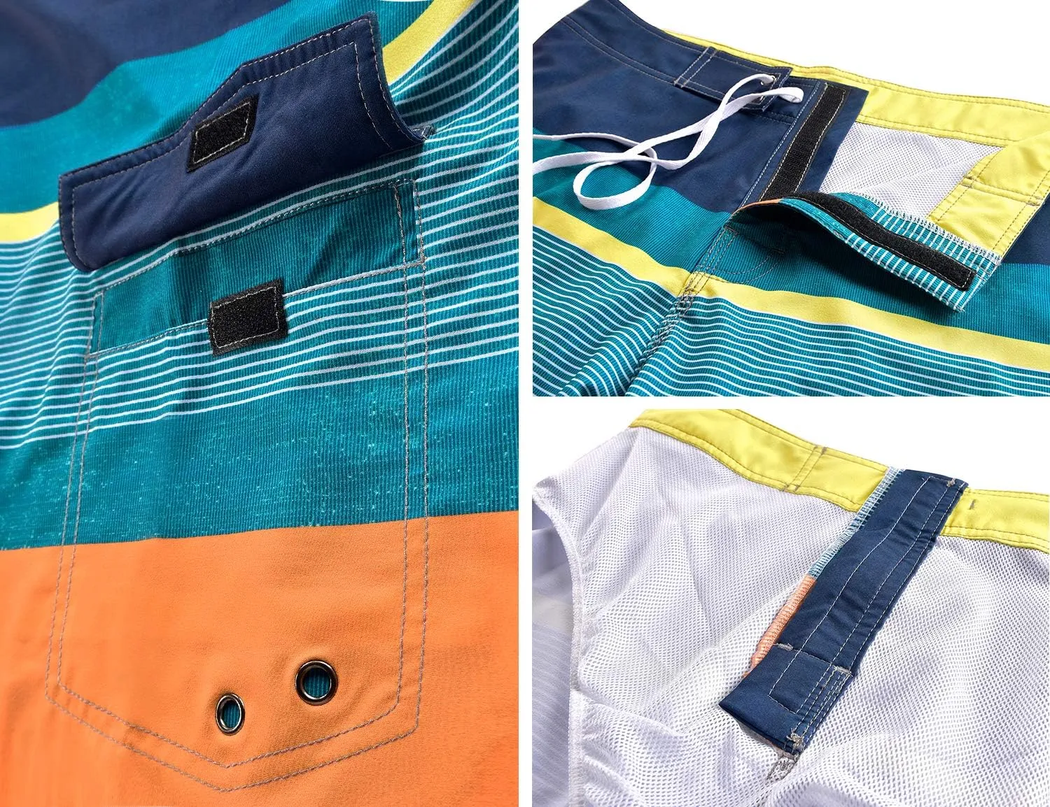 Nonwe Men's Sportwear Quick Dry Board Shorts with Lining