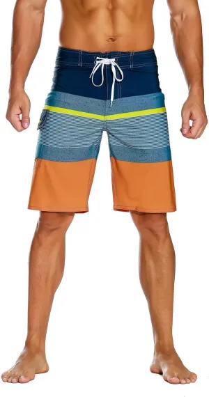 Nonwe Men's Sportwear Quick Dry Board Shorts with Lining