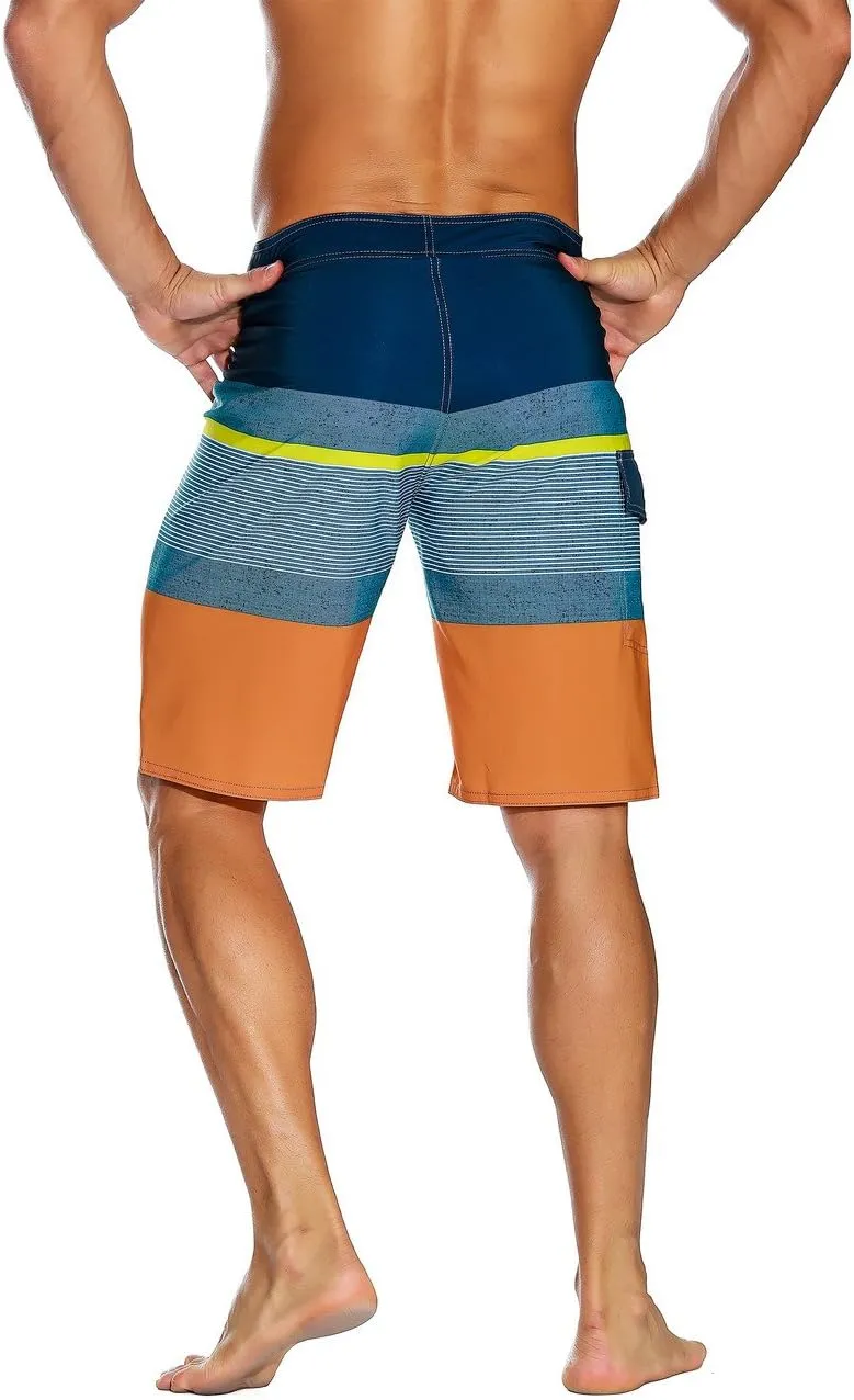 Nonwe Men's Sportwear Quick Dry Board Shorts with Lining