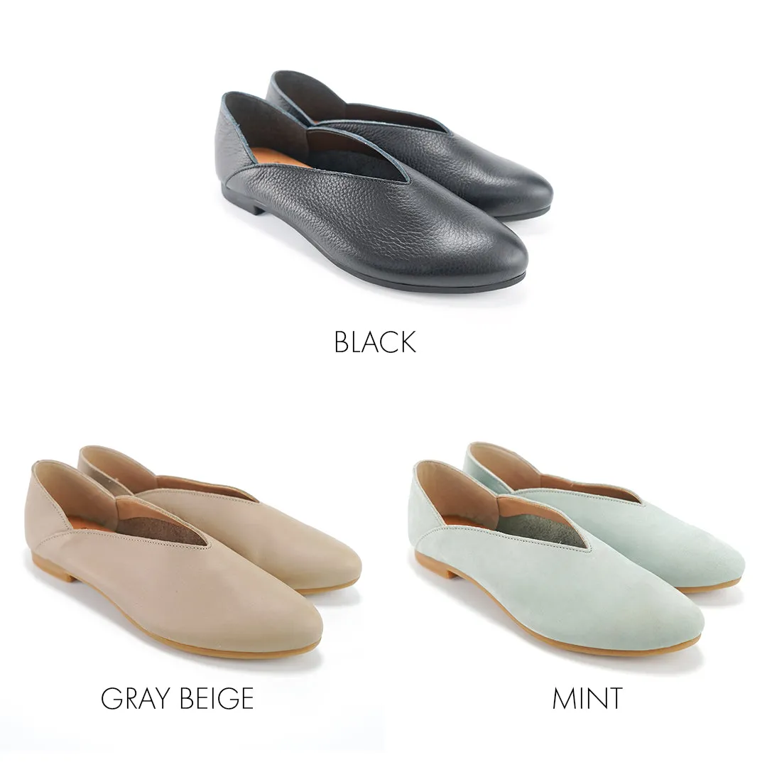 No.RP279 Pointy V-Cut Flat Shoes