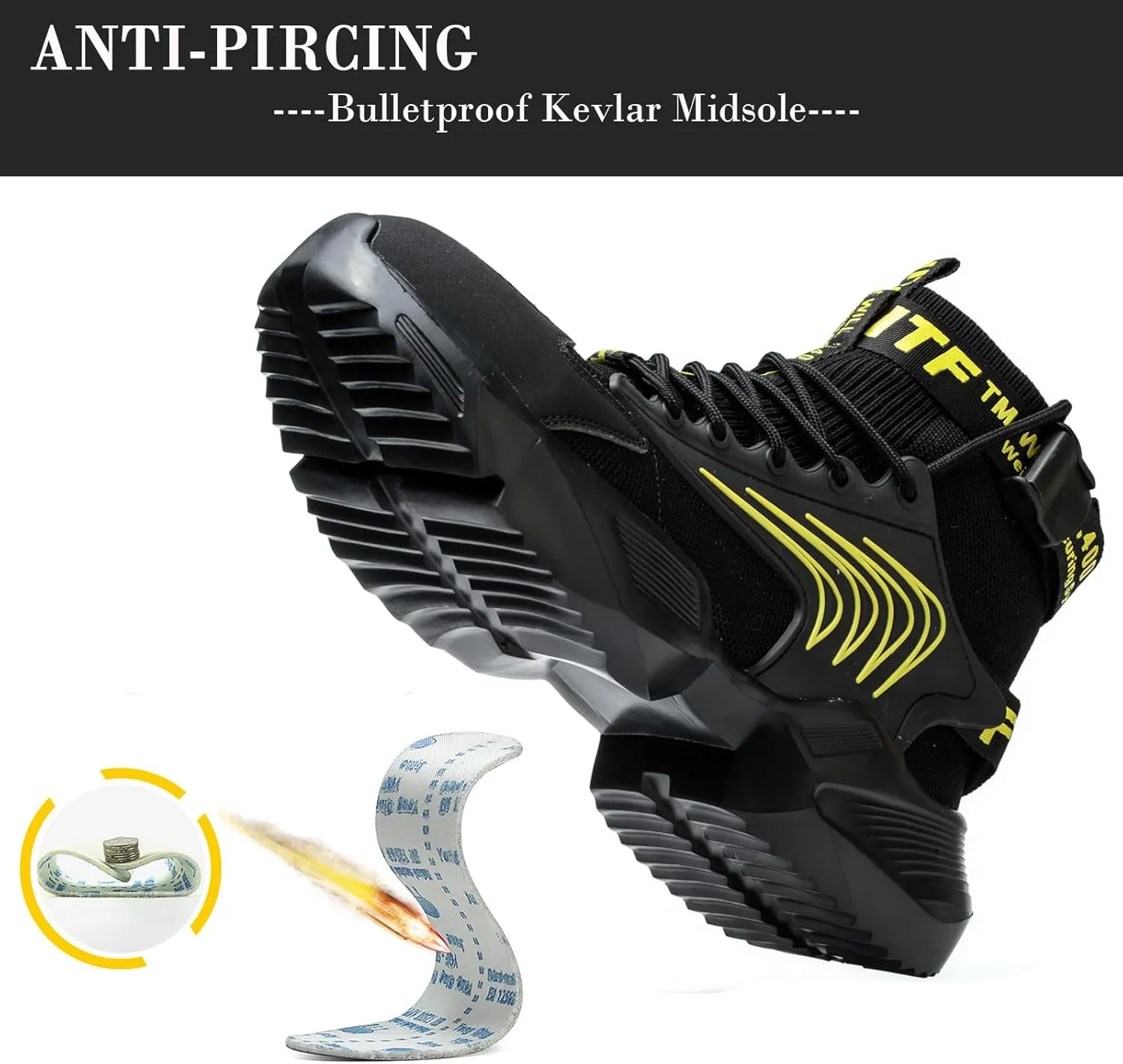 Nutropa Steel Toe Shoes for Men Women Work Safety Footwear Lightweight Breathable Comfortable Industrial Construction Sneakers