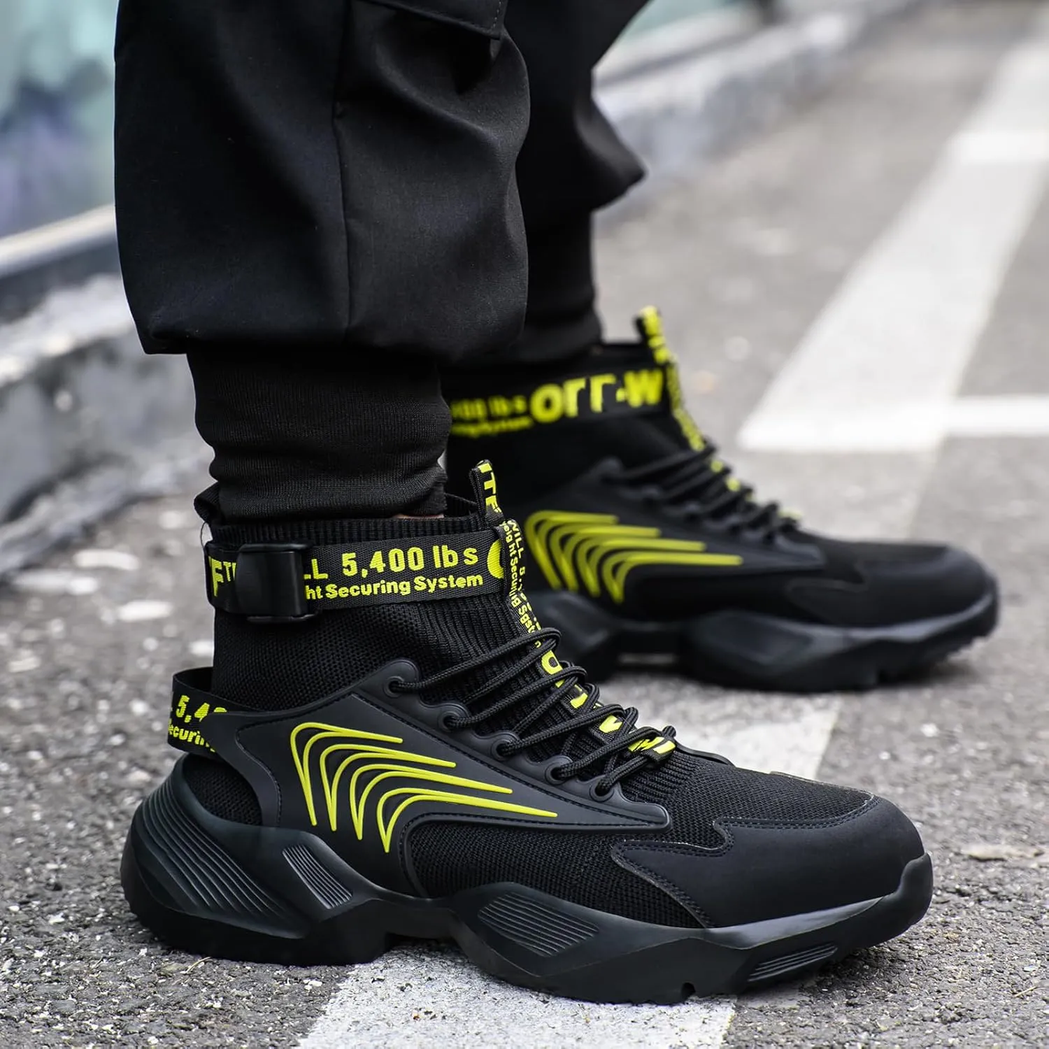 Nutropa Steel Toe Shoes for Men Women Work Safety Footwear Lightweight Breathable Comfortable Industrial Construction Sneakers