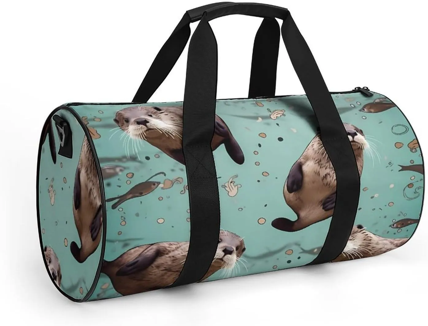 Otters Duffel Bag for Men Women Gym Bag Sports Small Overnight Bag for Travel Weekender, 17.7in/9in/9in, XB0606009