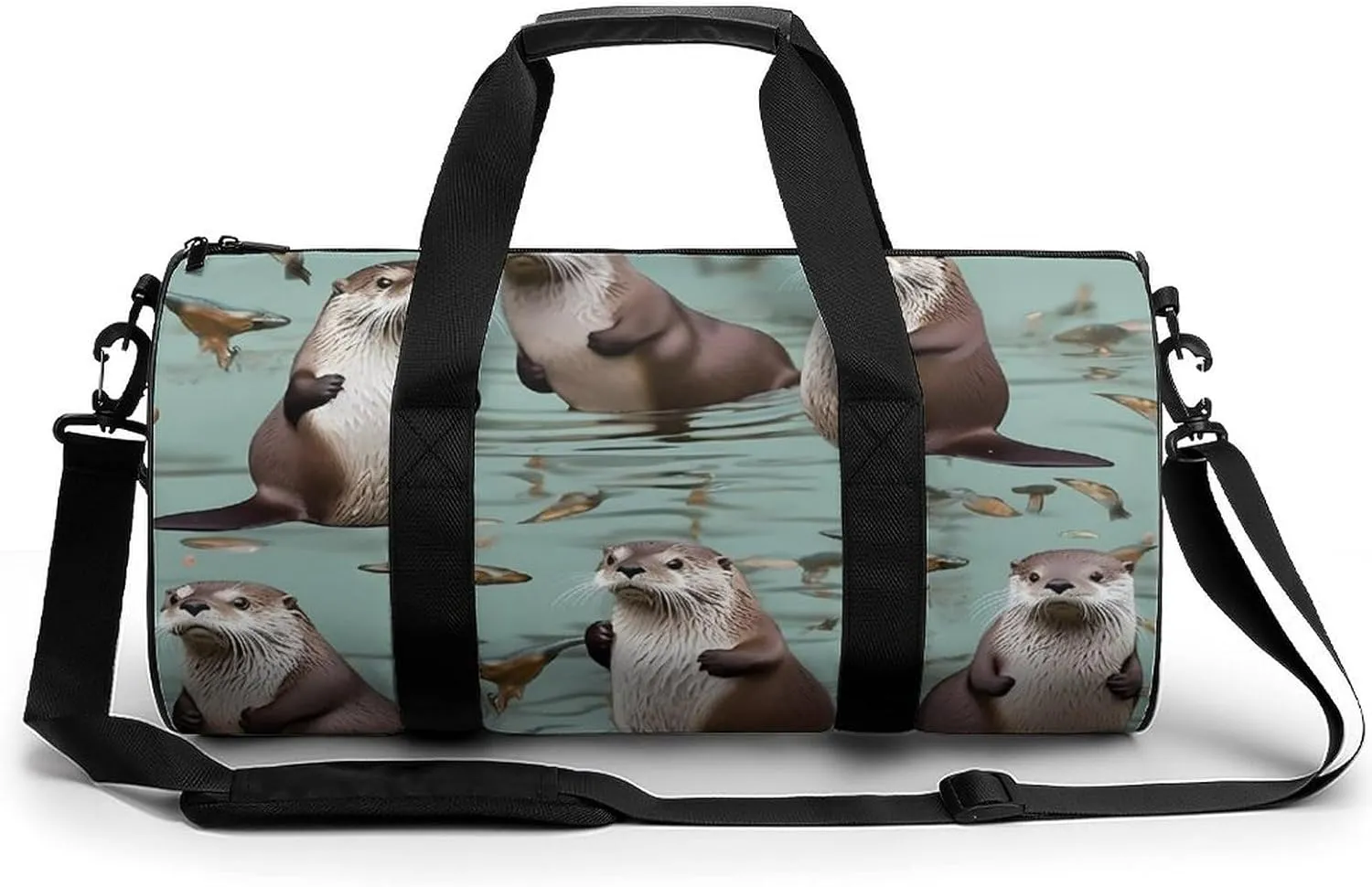 Otters Duffel Bag for Men Women Gym Bag Sports Small Overnight Bag for Travel Weekender