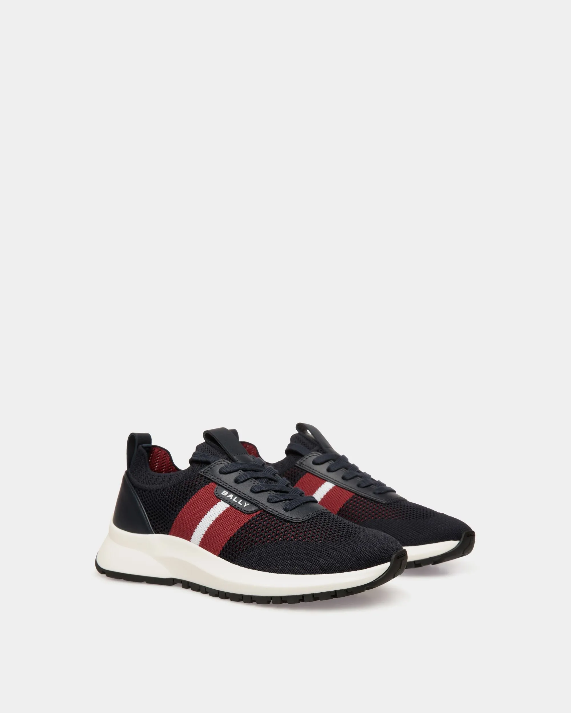 Outline Sneaker in Navy Blue Knit