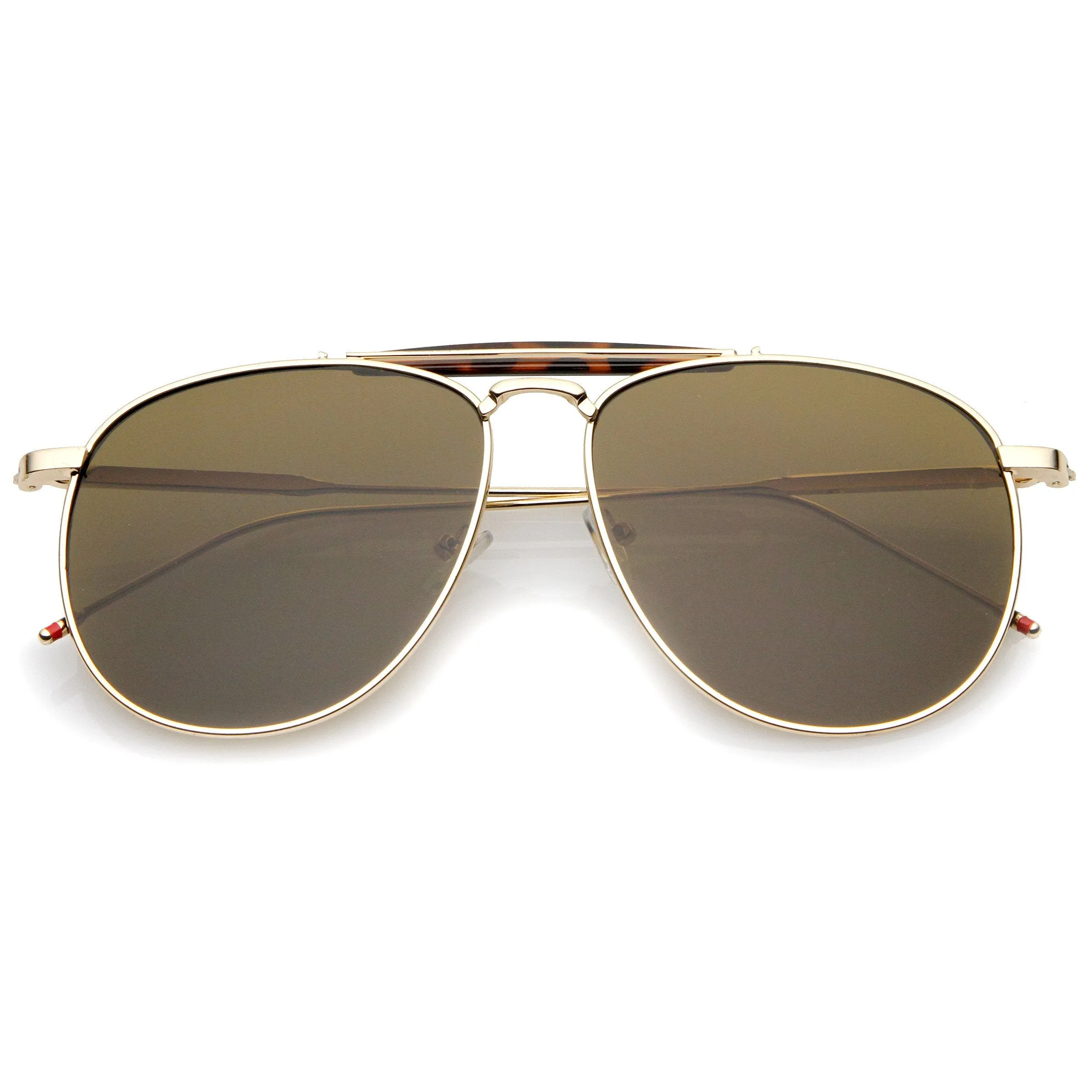 Oversize Modern Dapper Flat Len Aviator Sunglasses A785