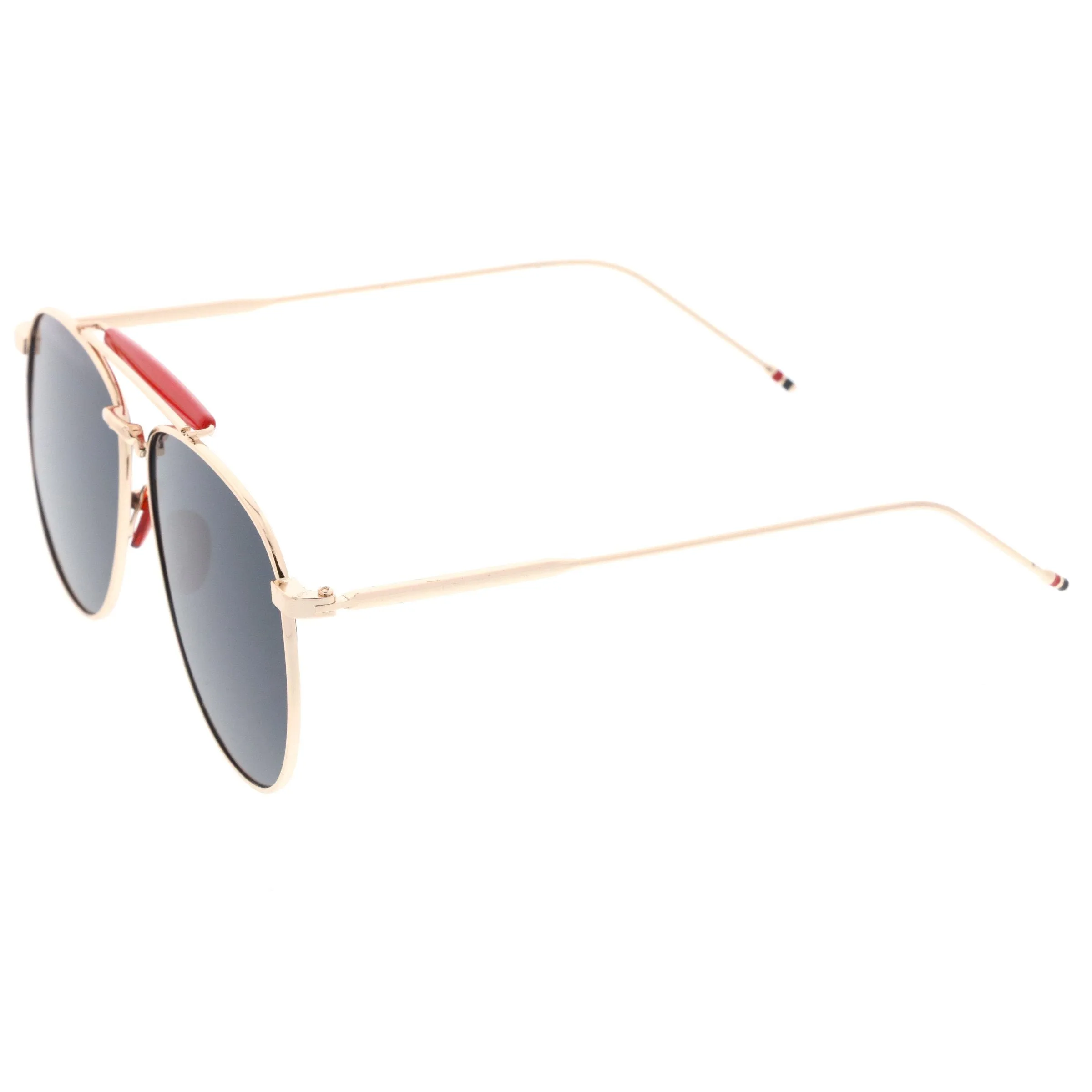 Oversize Modern Dapper Flat Len Aviator Sunglasses A785