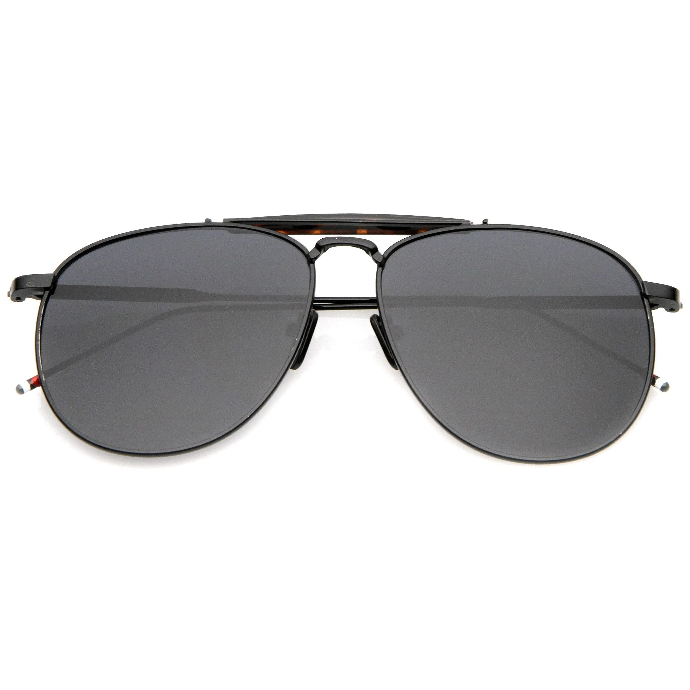 Oversize Modern Dapper Flat Len Aviator Sunglasses A785