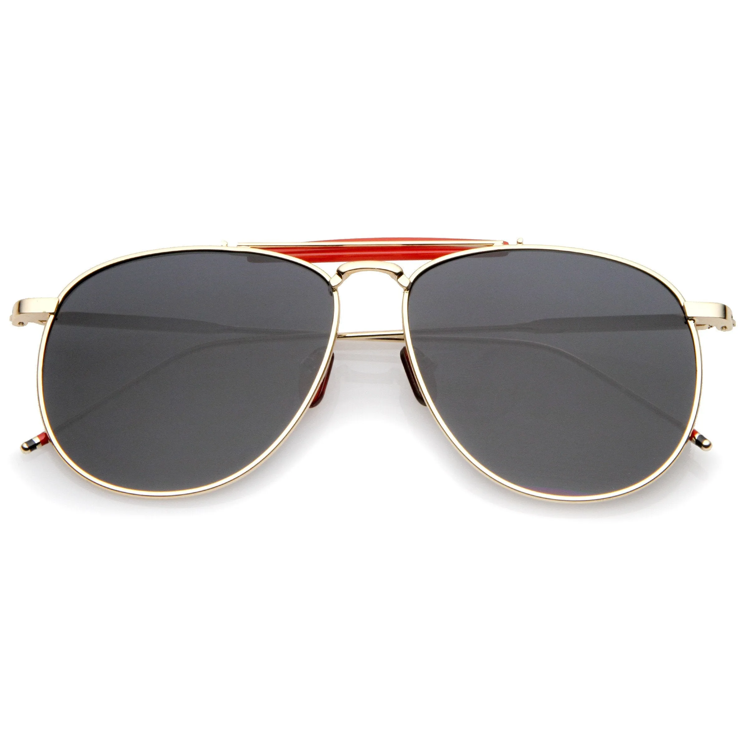 Oversize Modern Dapper Flat Len Aviator Sunglasses A785