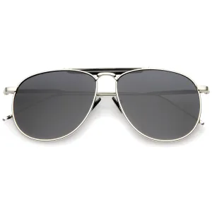 Oversize Modern Dapper Flat Len Aviator Sunglasses A785