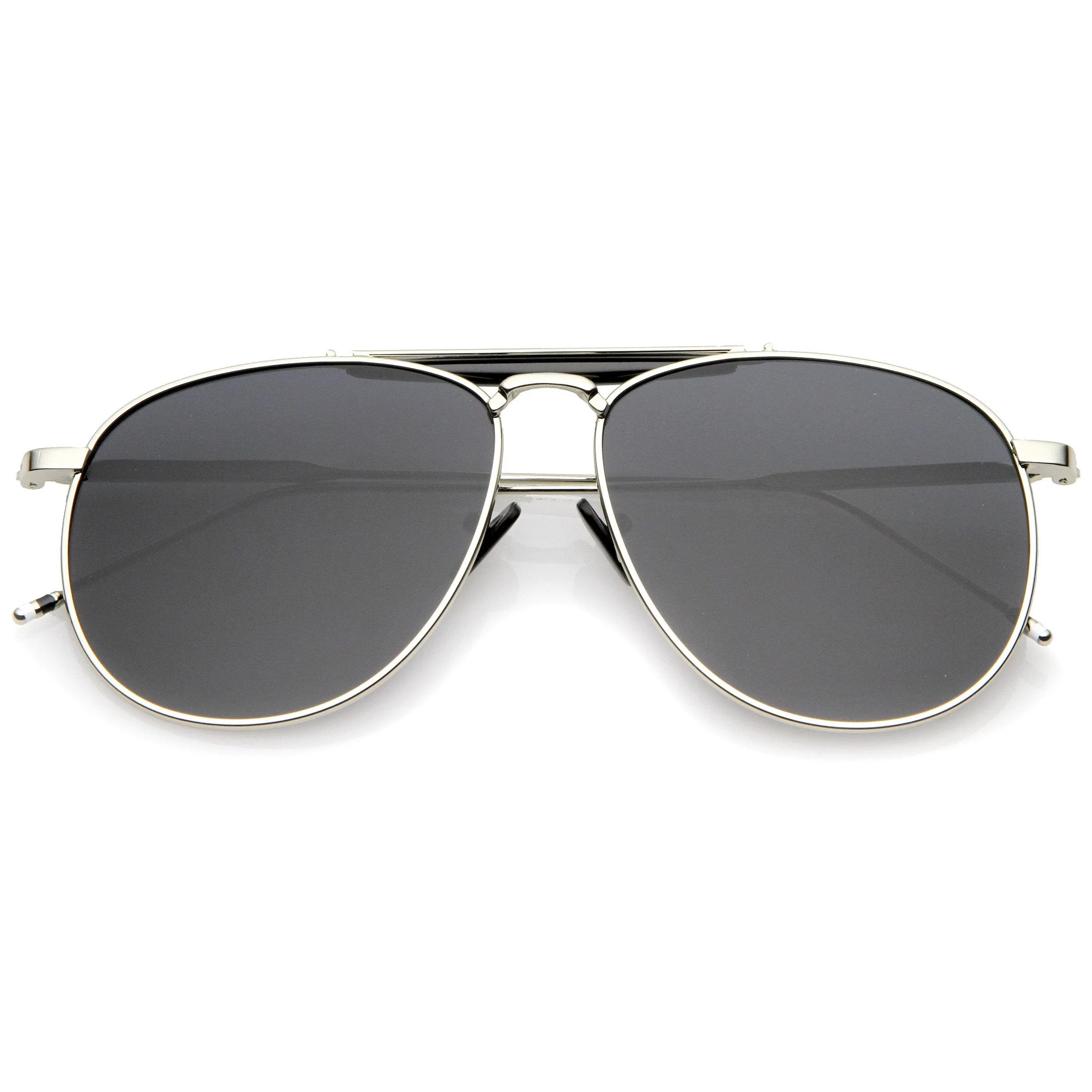 Oversize Modern Dapper Flat Len Aviator Sunglasses A785