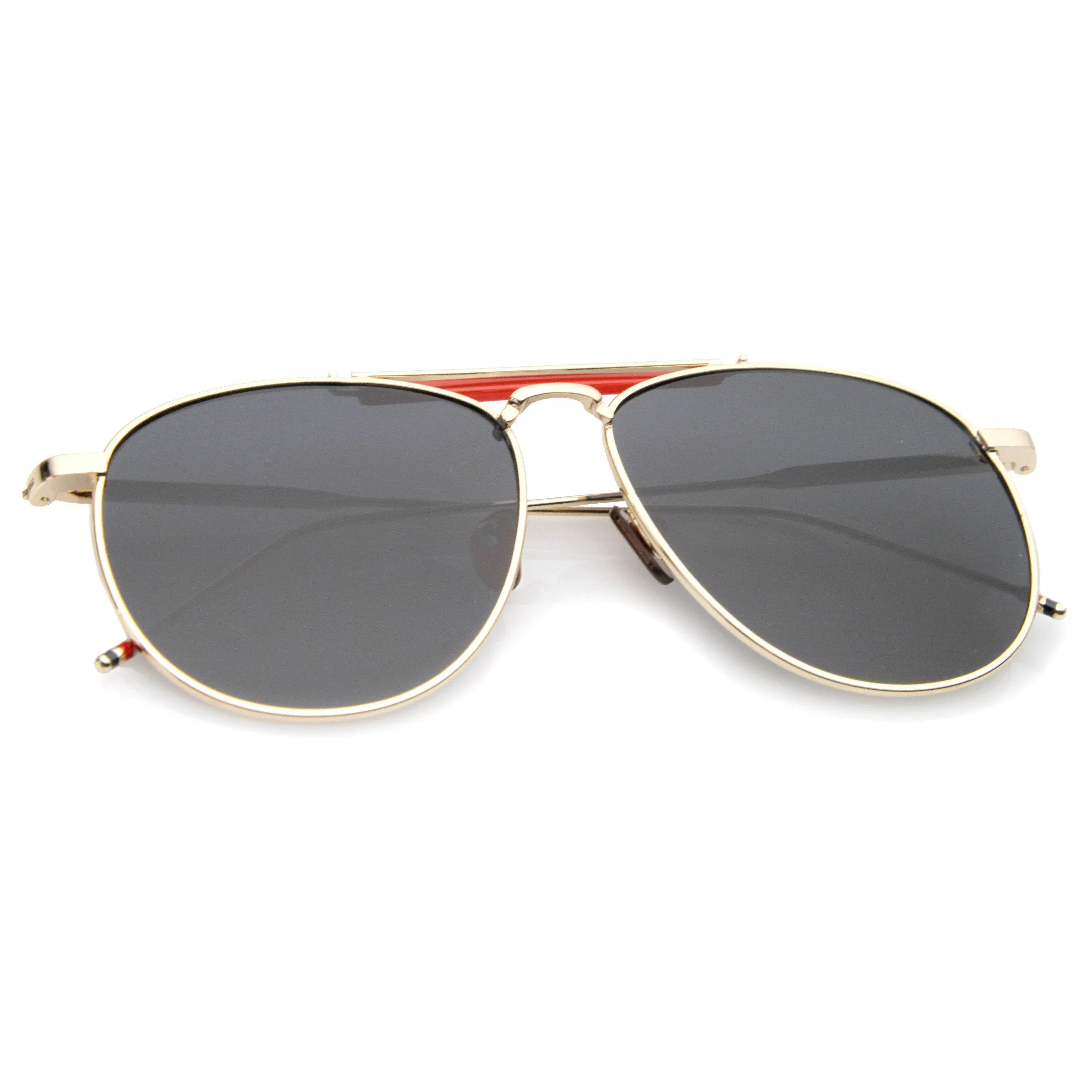 Oversize Modern Dapper Flat Len Aviator Sunglasses A785