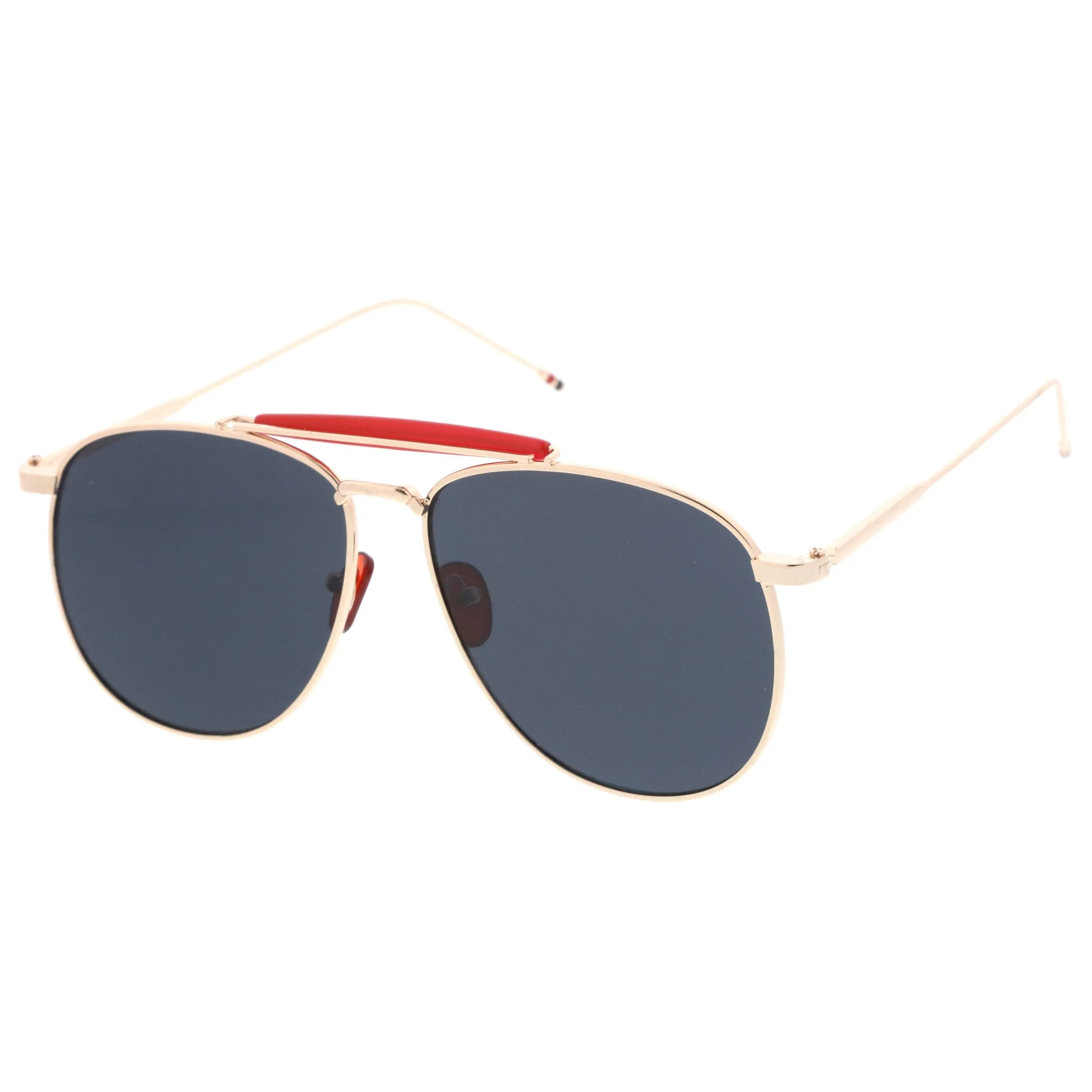 Oversize Modern Dapper Flat Len Aviator Sunglasses A785