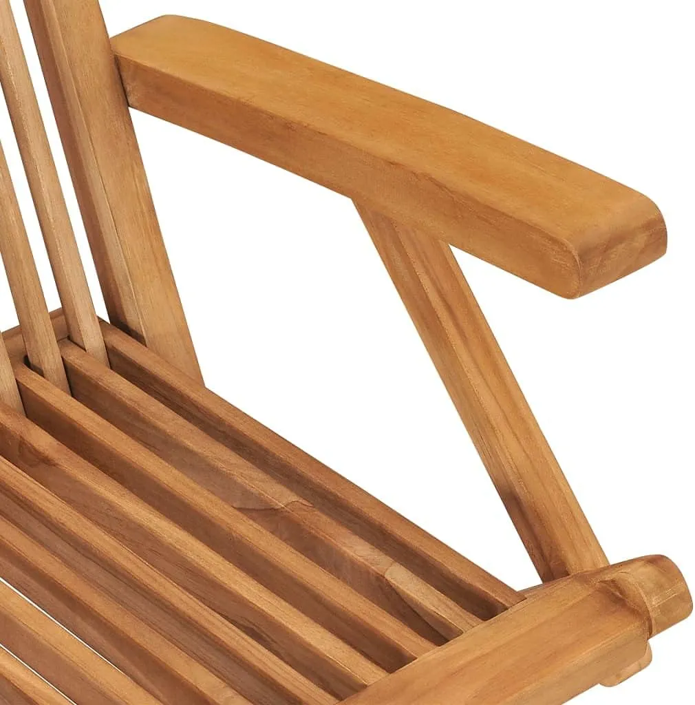 Patio Chairs 2 Pcs Solid Teak Wood with Anthracite Cushions, Foldable Outdoor Furniture for Garden, Poolside, Deck, Backyard