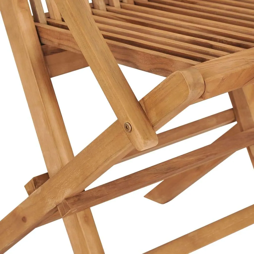 Patio Chairs 2 Pcs Solid Teak Wood with Anthracite Cushions, Foldable Outdoor Furniture for Garden, Poolside, Deck, Backyard