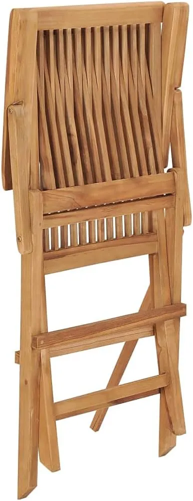 Patio Chairs 2 Pcs Solid Teak Wood with Anthracite Cushions, Foldable Outdoor Furniture for Garden, Poolside, Deck, Backyard