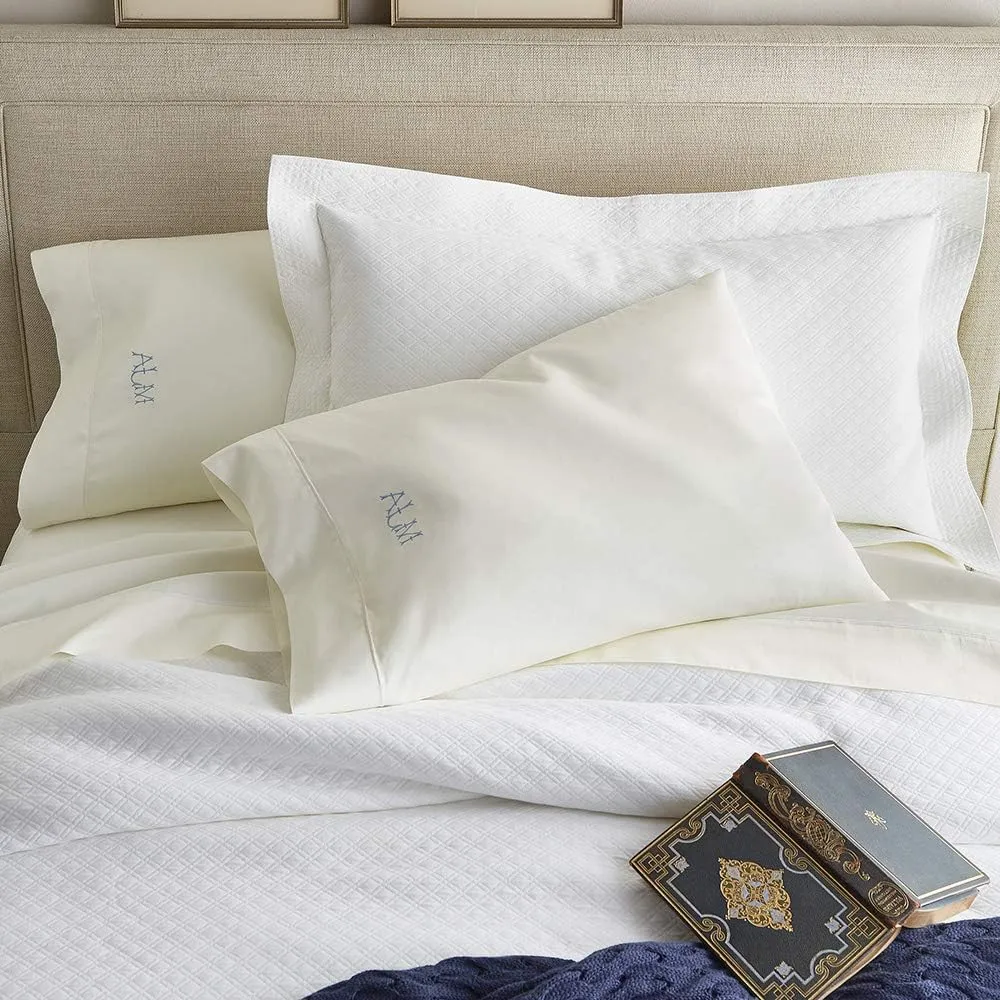 Peacock Alley Soprano Luxury Sateen Sheet Sets - 100% Long Staple Cotton, 420 Thread-Count, Soft and Smooth Sateen Weave - Queen, Platinum