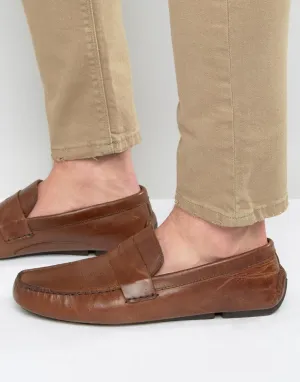 Penny Mega discount Leather Tan In Red Loafer Tape Professional-grade
