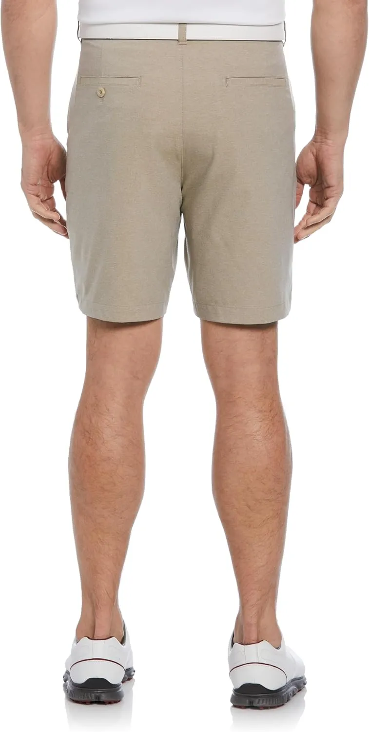PGA TOUR Men's 8” Heather Performance Stretch Golf Shorts with Active Waistband, Moisture-Wicking, Sun Protection