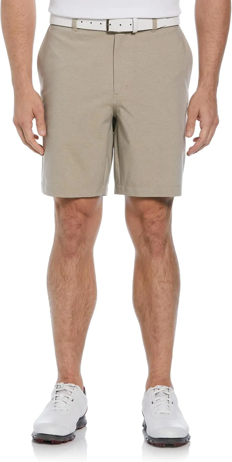 PGA TOUR Men's 8” Heather Performance Stretch Golf Shorts with Active Waistband, Moisture-Wicking, Sun Protection