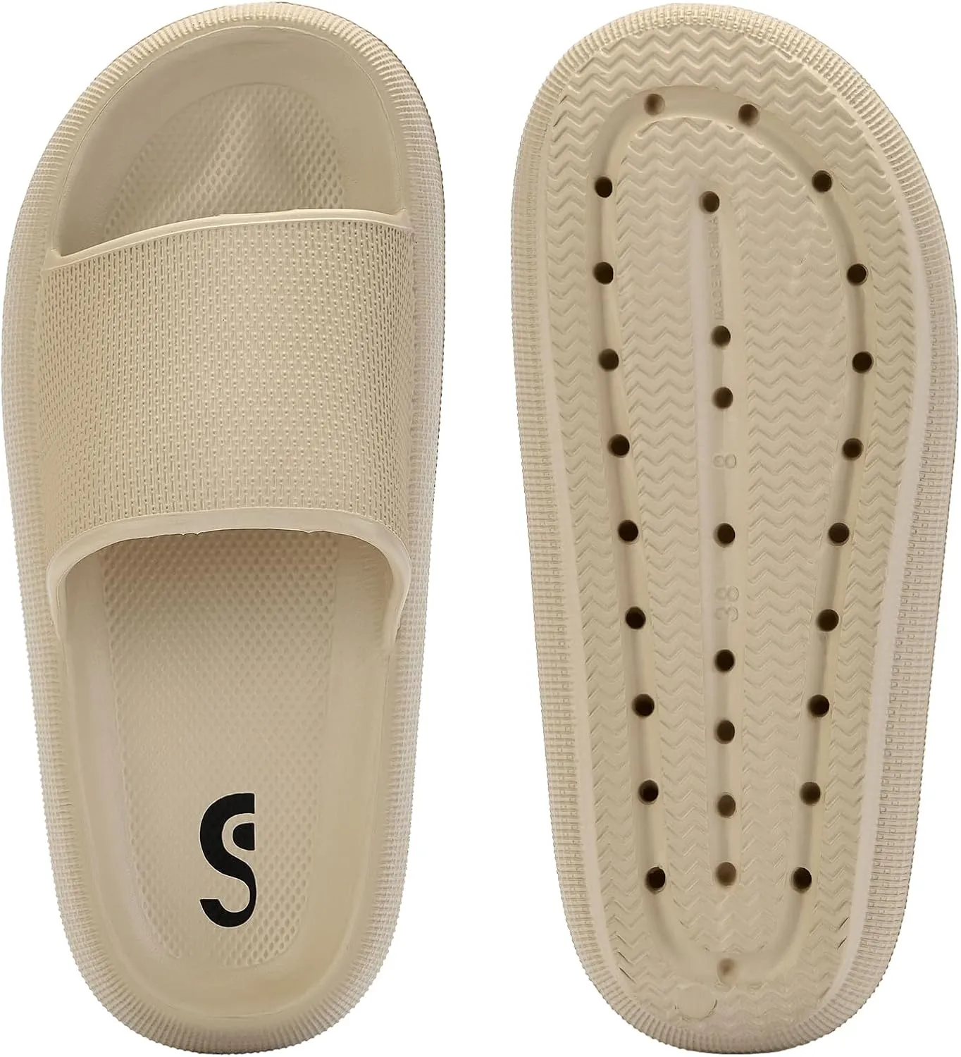 Pillow Slippers for Womens House Slides Sandals Cushioned Thick Sole Cloud Slippers Easy to Clean Quick Dry Shower Shoes