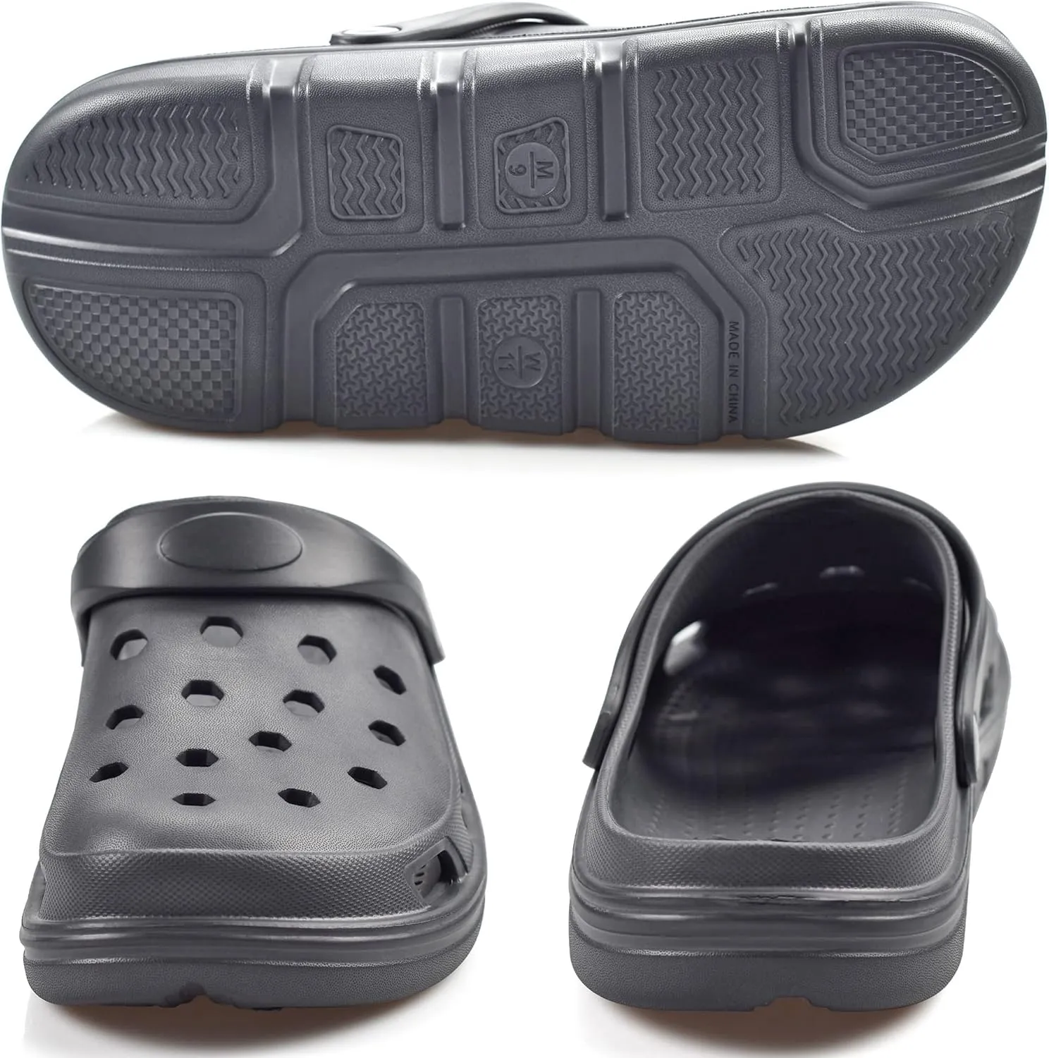 PIMIO Garden Clogs for Women and Men,Slip On Work Shoes with Arch Support,Womens Mens Quick-Dry Water Shoes Casual Sandals,Comfortable Slippers