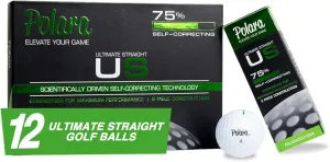 Polara Golf Self-Correcting Golf Balls – Soft Feel, Anti-Slice & Hook Correction, Exceeds USGA Limits, Dimple Pattern, High-Performance Balls for Men & Women – 1 Dozen