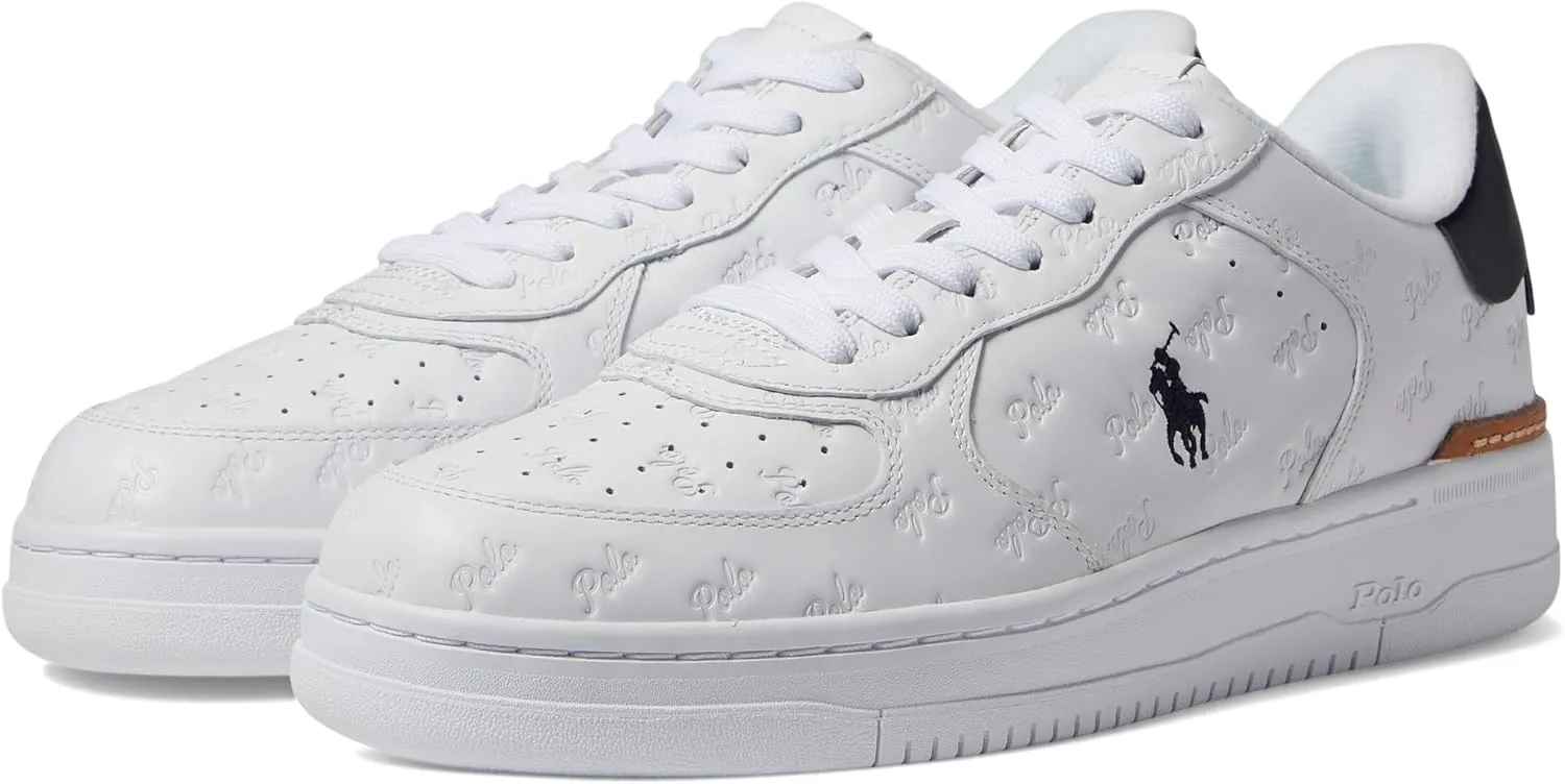 Polo Ralph Lauren Men's Masters Court Logo Leather Sneaker