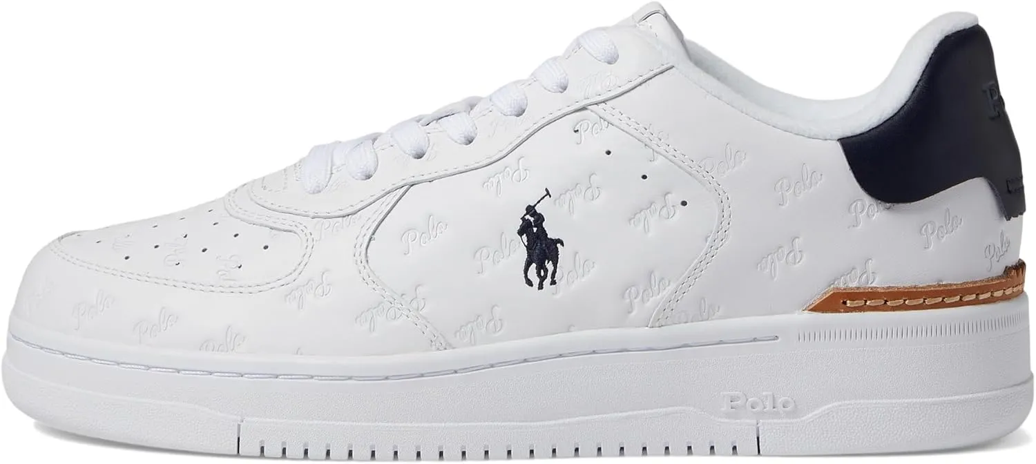 Polo Ralph Lauren Men's Masters Court Logo Leather Sneaker