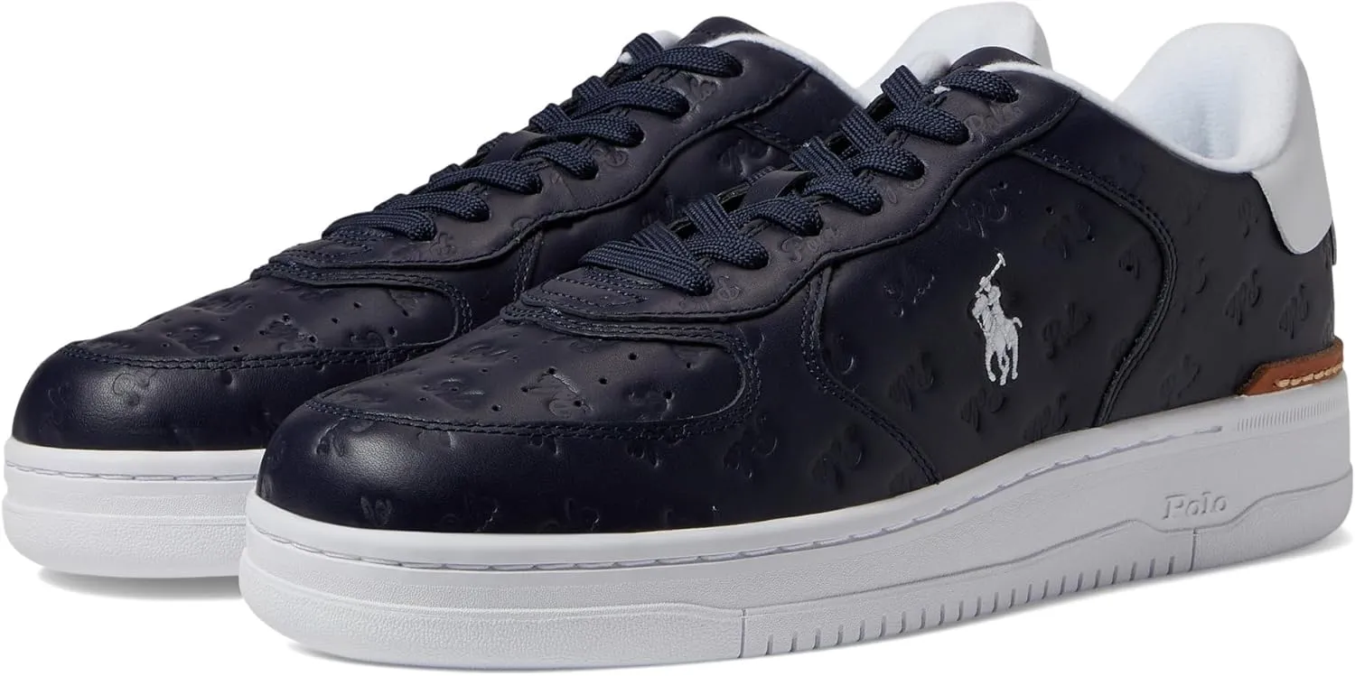 Polo Ralph Lauren Men's Masters Court Logo Leather Sneaker