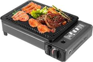 Portable Camping Gas Stove, Butane BBQ Grill Cooker