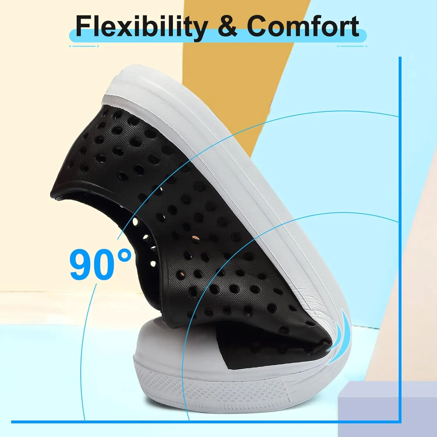 QLZ Toddler Kids Water Shoes for Boys Girls Garden Sandals Rubber Shoes Beach Sneakers, Slip-on Anti-Slip Lightweight Breathable Quick Dry Soft Flexible（Toddler/Little Kid/Big Kid）