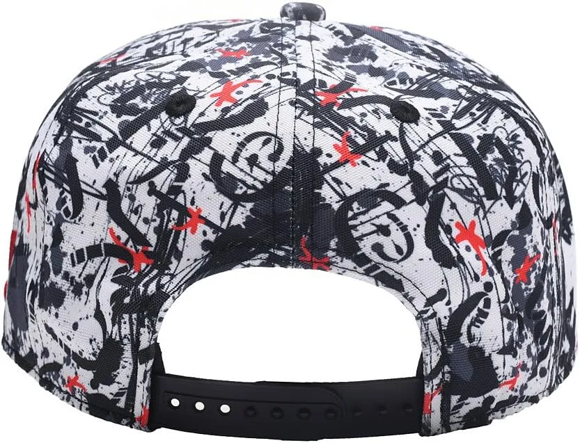 Quanhaigou Adjustable Snapback Hat for Men Women,Unisex Hip Hop Baseball Cap Flat Bill Brim Dad Hats
