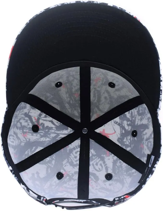 Quanhaigou Adjustable Snapback Hat for Men Women,Unisex Hip Hop Baseball Cap Flat Bill Brim Dad Hats