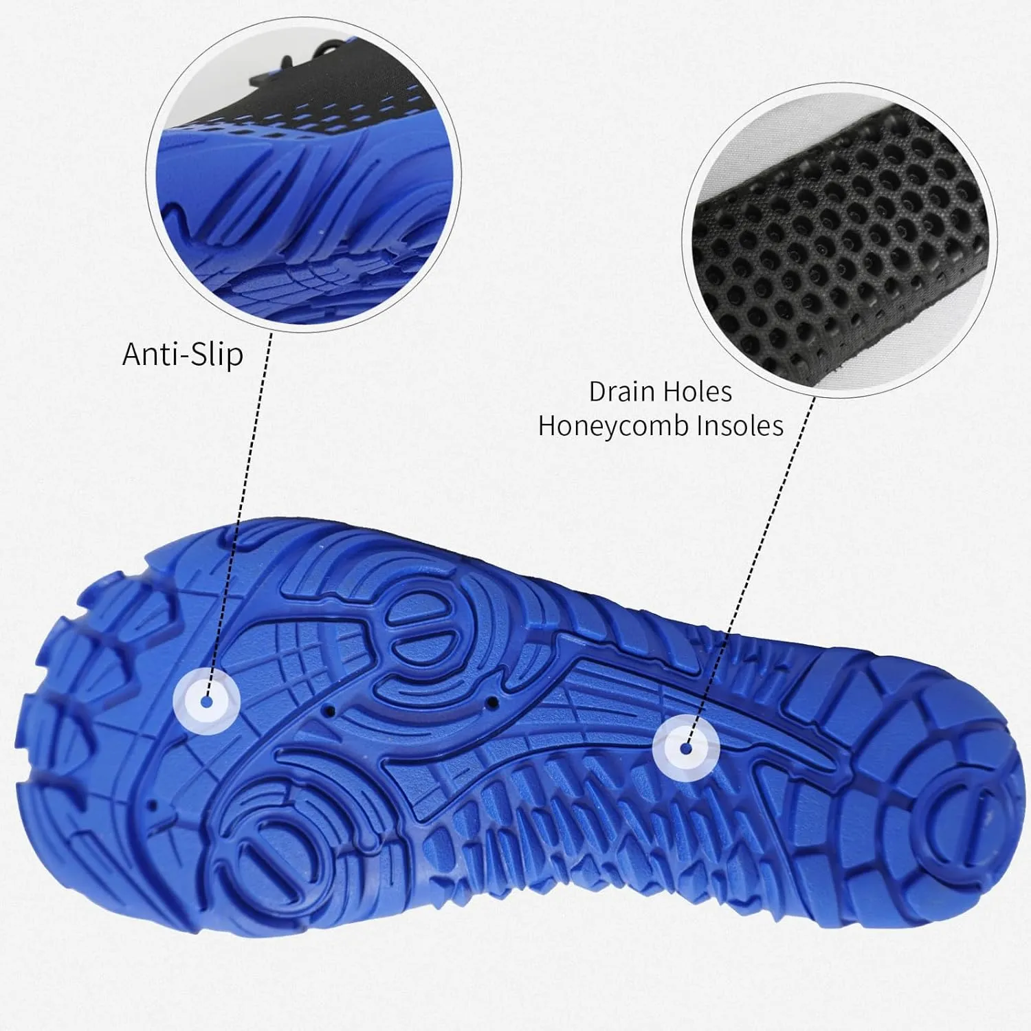Queday Water Shoes for Women Men Quick Dry Barefoot Shoes Athletic Lightweight Sports Aqua Socks Outdoor Swim Fishing Hiking Diving Surf Walking Kayaking