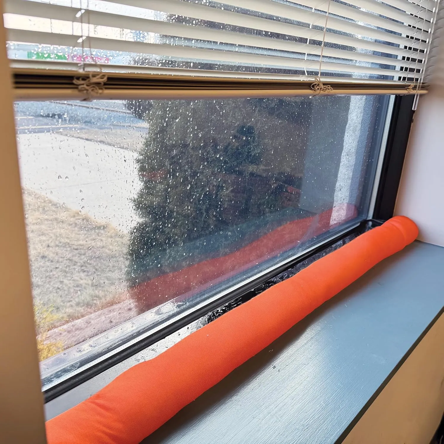 Quick Dam WUB210-2 Water Activated Flood Barrier – 10 ft, 2-Pack, Orange – Indoor Leak Protection, Absorbs 3.1 Gallons Each, Swells to 2.5" High