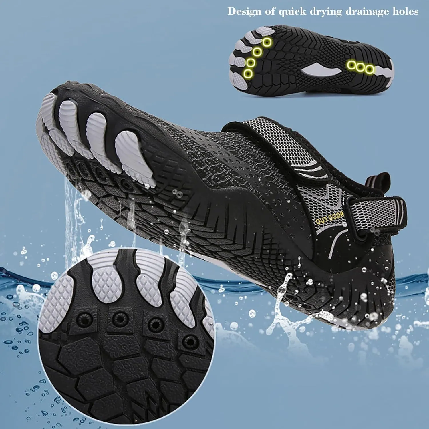 Quick Dry Aqua Water Shoes Barefoot for Beach Swim Pool Surf Yoga Hiking Women Men Lightweight Non Slip Breathable Outdoor Shoes
