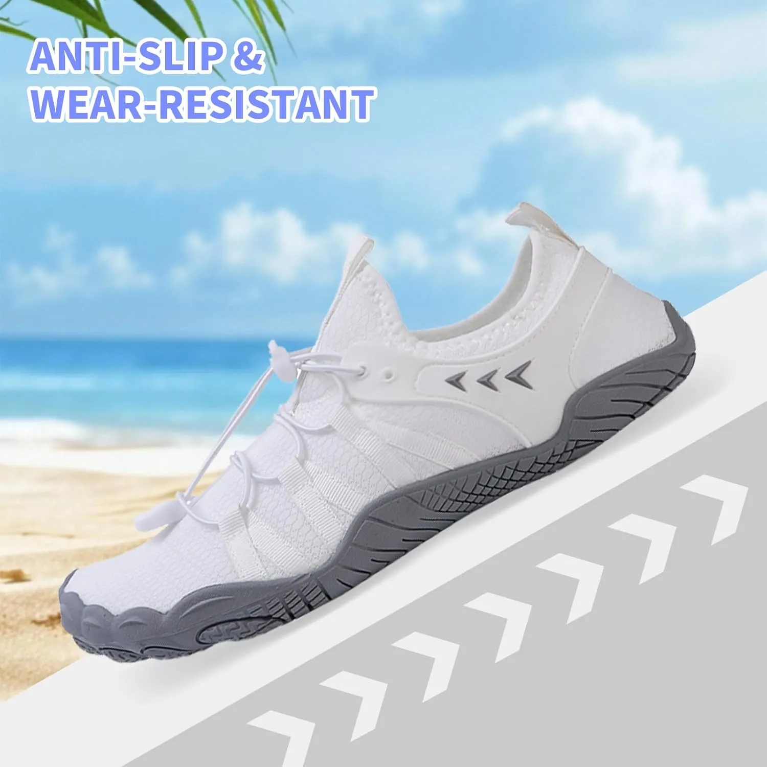 Quick Dry Barefoot Beach & Pool Shoes - Slip-on for Women & Men, Surf, Yoga & Water Sports