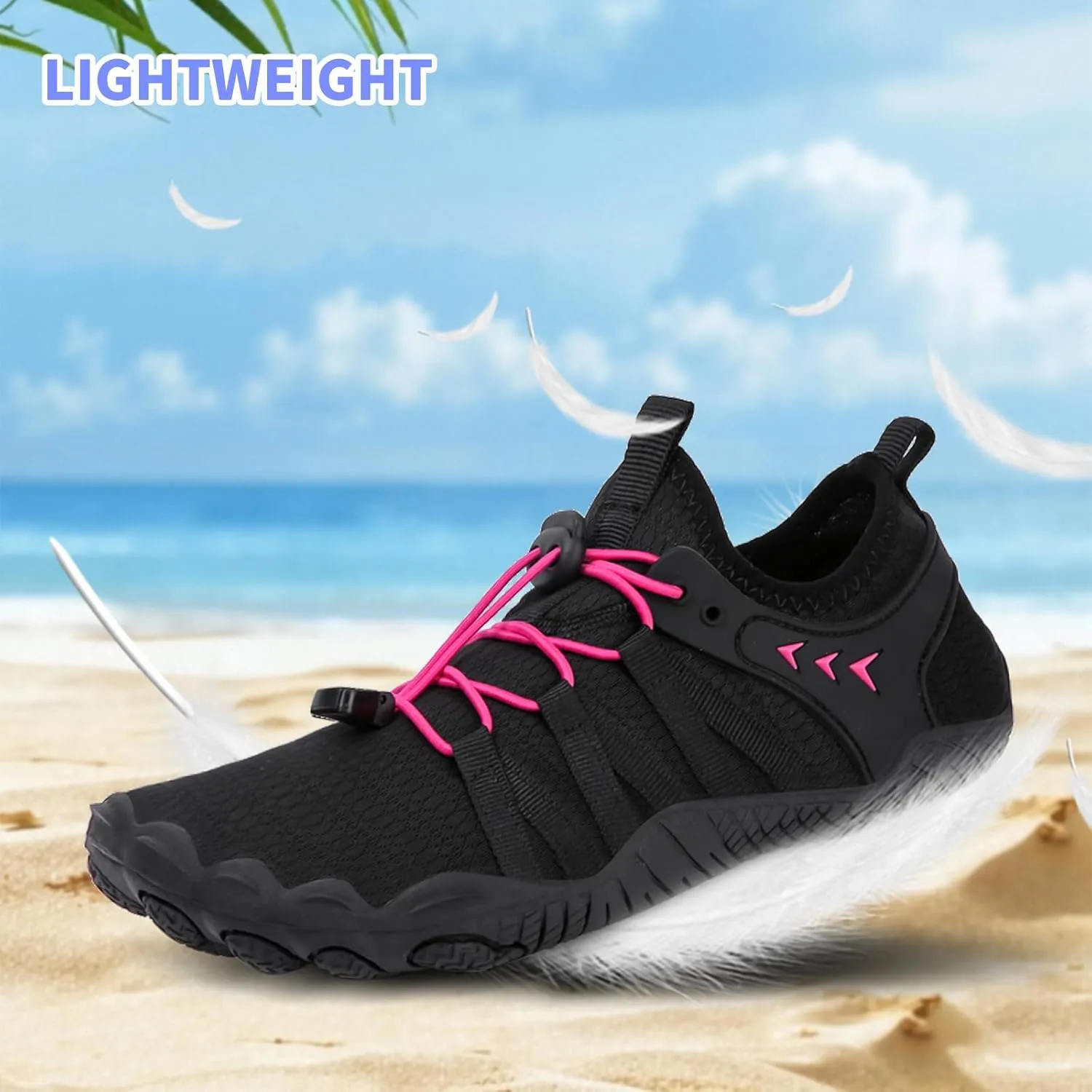 Quick Dry Barefoot Beach & Pool Shoes - Slip-on for Women & Men, Surf, Yoga & Water Sports