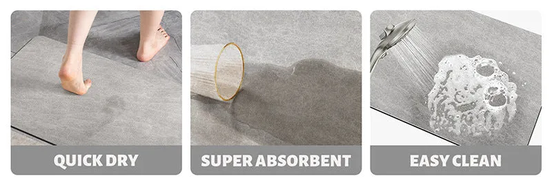 Quick-Dry Bath Rug - Non-Slip & Absorbent