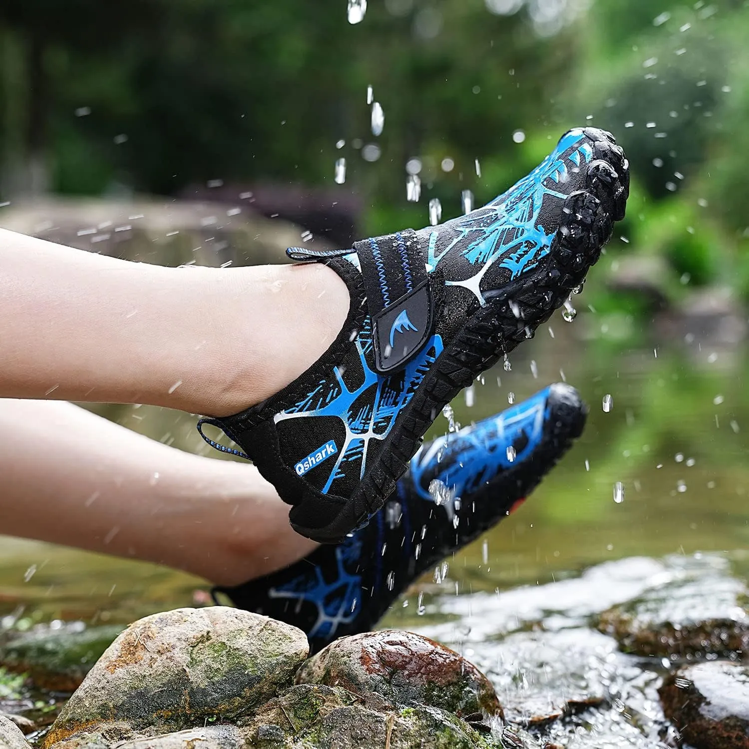 Quickshark Kids Water Shoes Boys Girls Barefoot Aqua Socks Outdoor Indoor Quick Dry Sandals Lightweight Slip On Walking Sneakers for Beach Pool Swim (Little Kid/Big Kid)