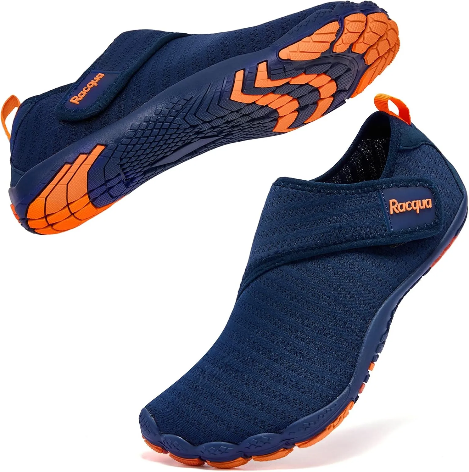 Racqua Men's Women's Slip-On Water Shoes Quick Dry Barefoot Lightweight Aqua Shoes Beach Swim Pool Hiking Sport Shoes