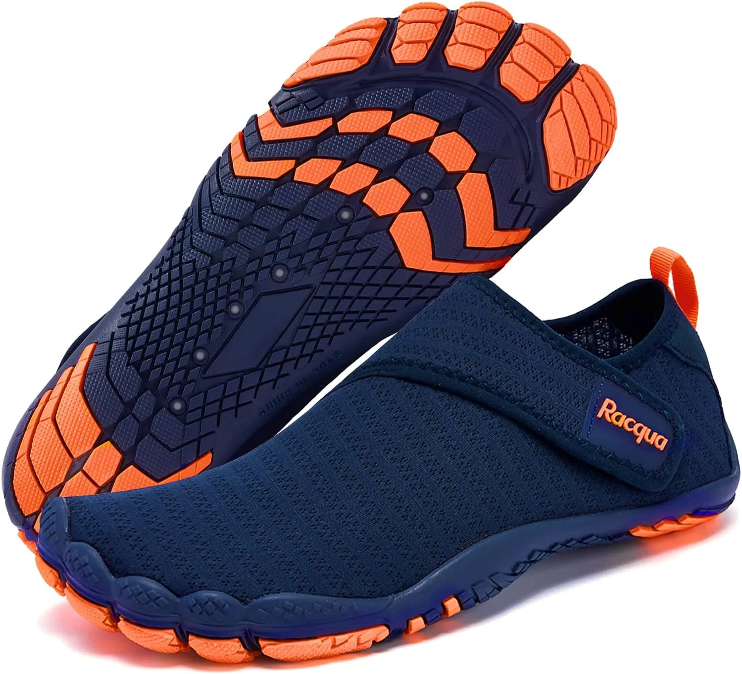 Racqua Men's Women's Slip-On Water Shoes Quick Dry Barefoot Lightweight Aqua Shoes Beach Swim Pool Hiking Sport Shoes