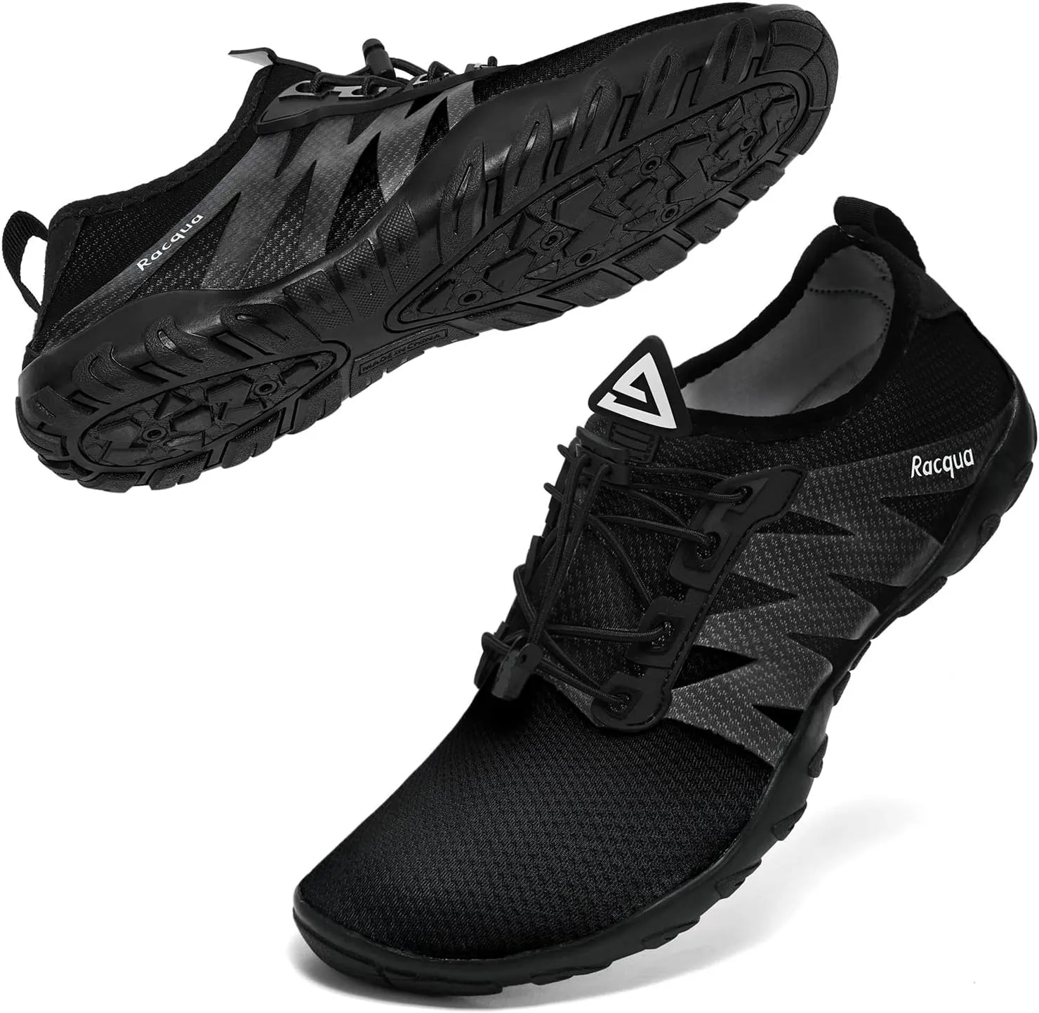 Racqua Men's Women's Water Shoes Quick Dry Aqua Shoes Lightweight Barefoot Swim Beach Shoes